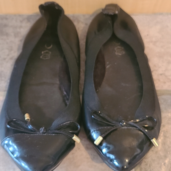 Aldo women's patent pointed ballerina flats w small bow - Picture 3 of 4